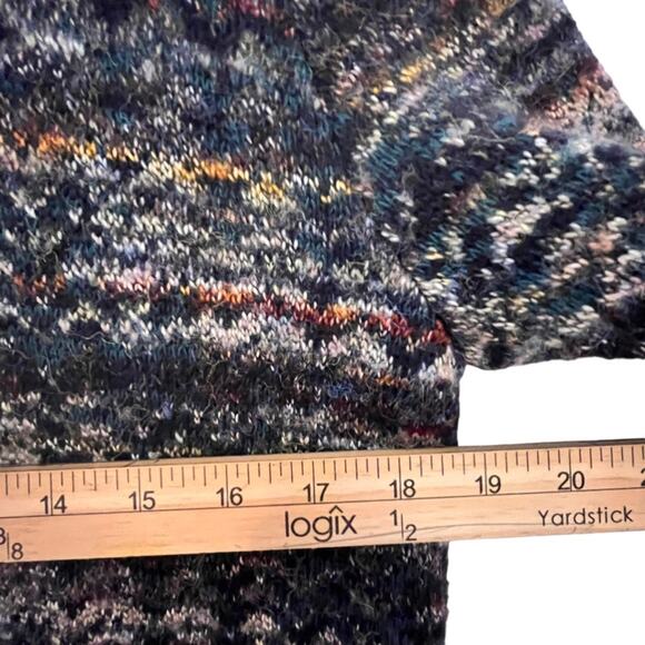 Christopher & Banks Cardigan Sweater Womens Medium Multicolored Textured Boxy - Picture 9 of 11